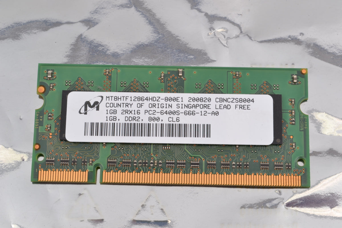 Apple / Micron OEM RAM  1 GB (1 x 1 GB) DDR2 800 PC2-6400 Sodimm